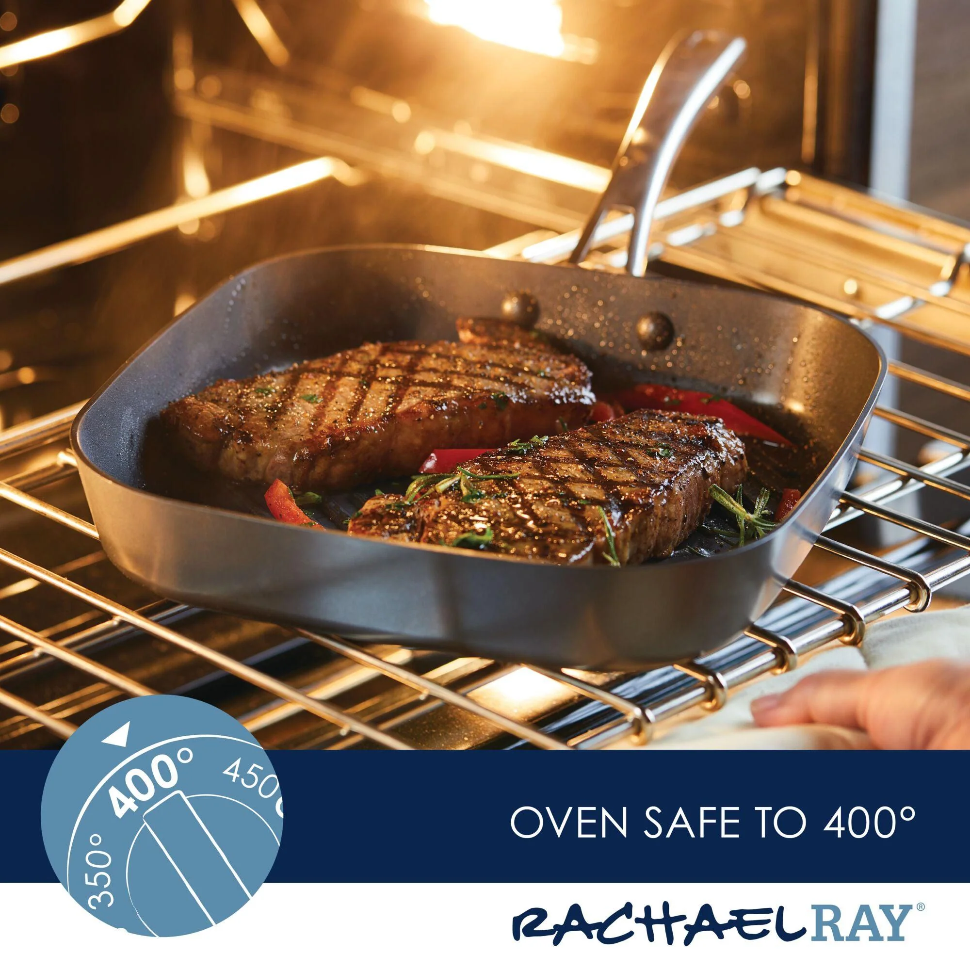 11-Inch Cook + Create Hard Anodized Nonstick Deep Grill Pan - Image 6