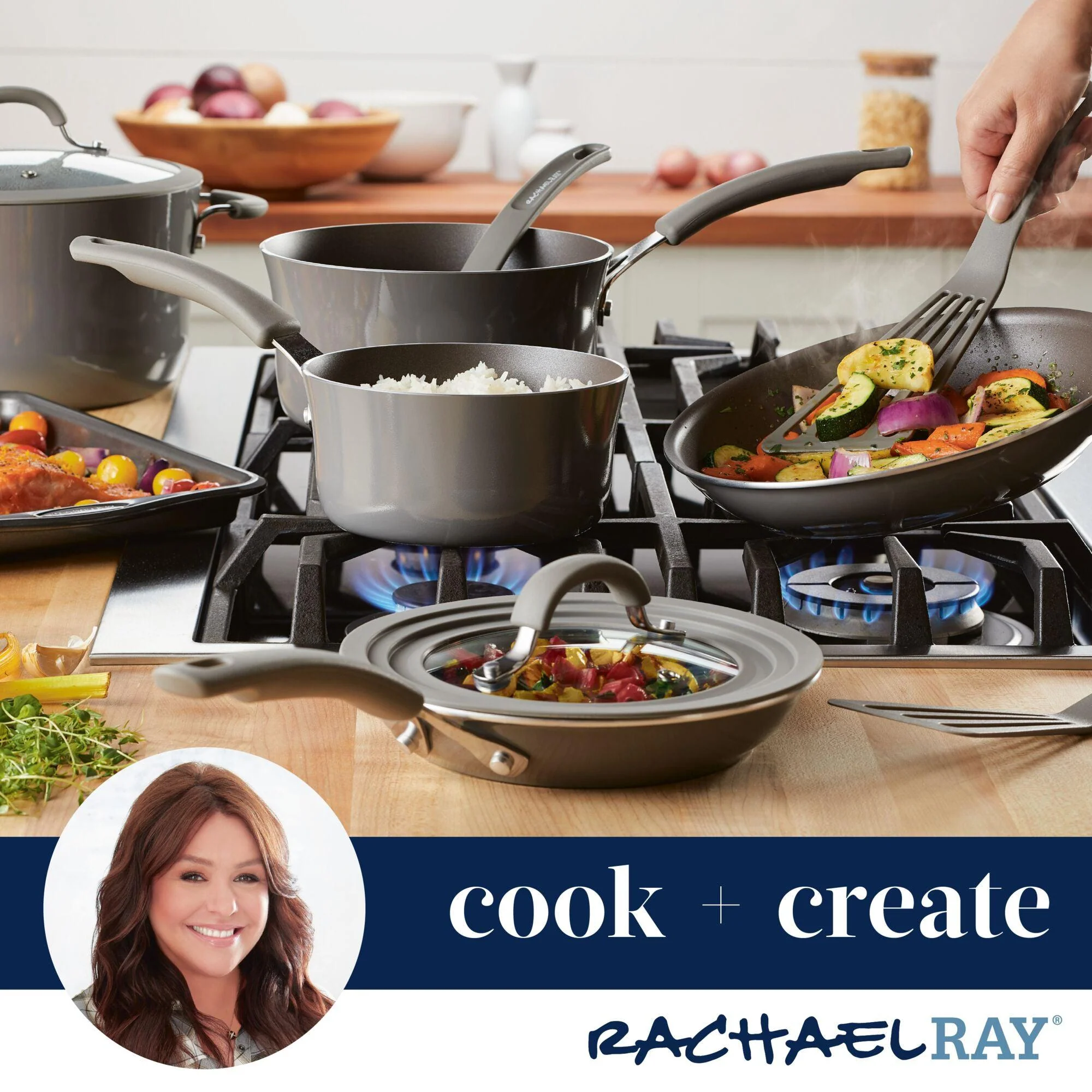 10.5-Inch Cook + Create Nonstick Open Stir Fry - Image 4