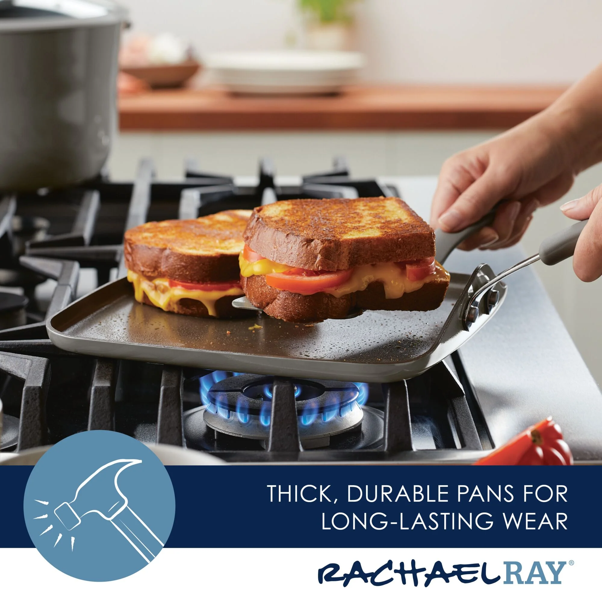 11-Inch Cook + Create Nonstick Square Griddle Pan - Image 6