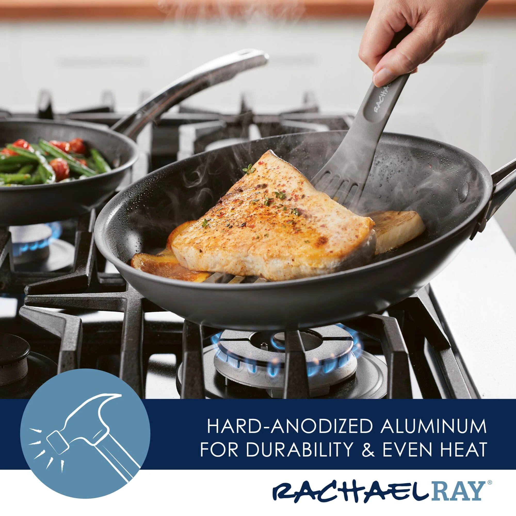 2-Piece Cook + Create Hard Anodized Nonstick Frying Pan Set - Image 4