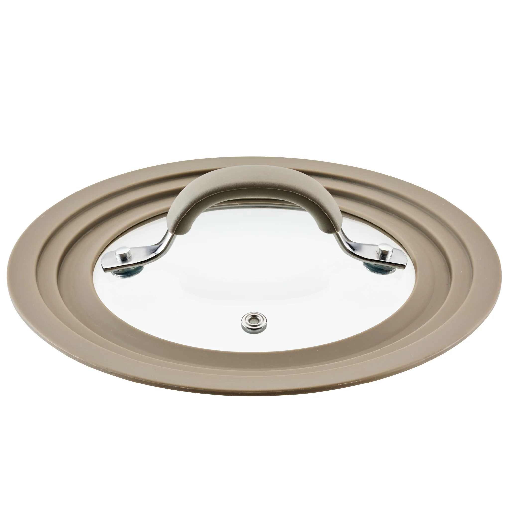 Small Universal Silicone-Rimmed Glass Lid, 6-8.5" - Image 2