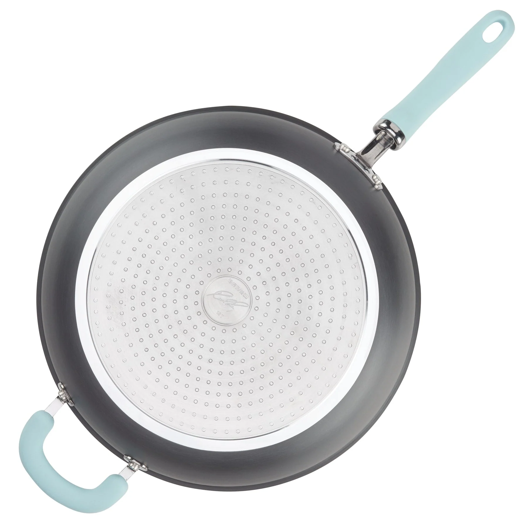 12.5-Inch Anodized Nonstick Induction Deep Frying Pan with Helper Handle - Image 11