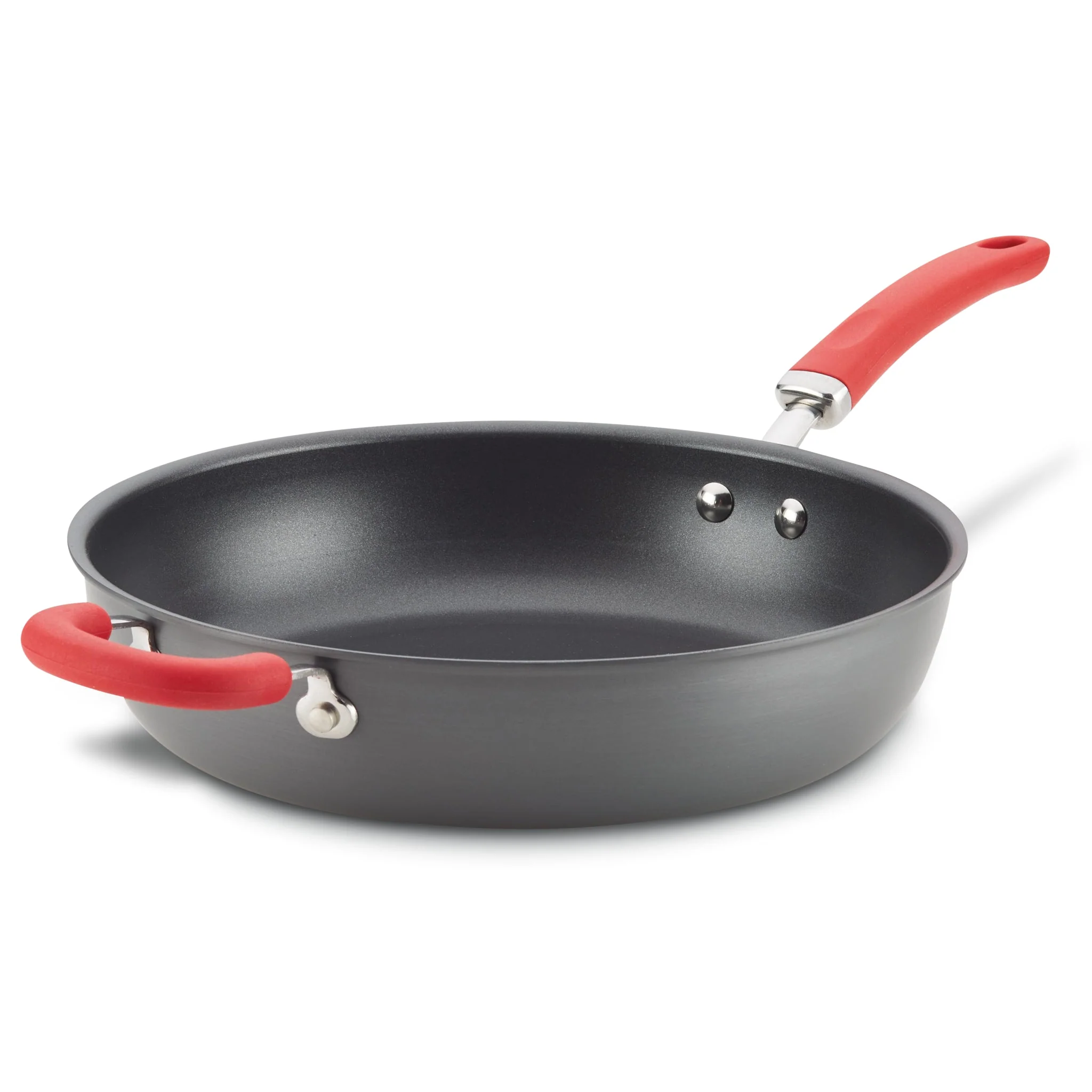 12.5-Inch Anodized Nonstick Induction Deep Frying Pan with Helper Handle - Image 15