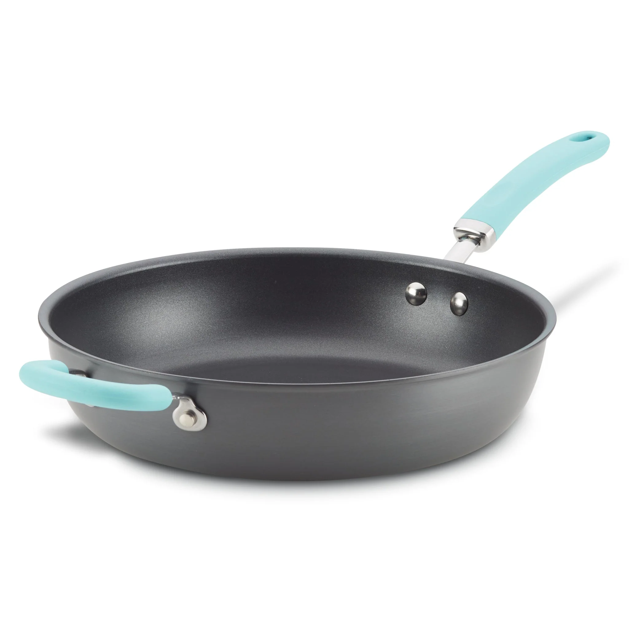 12.5-Inch Anodized Nonstick Induction Deep Frying Pan with Helper Handle - Image 16