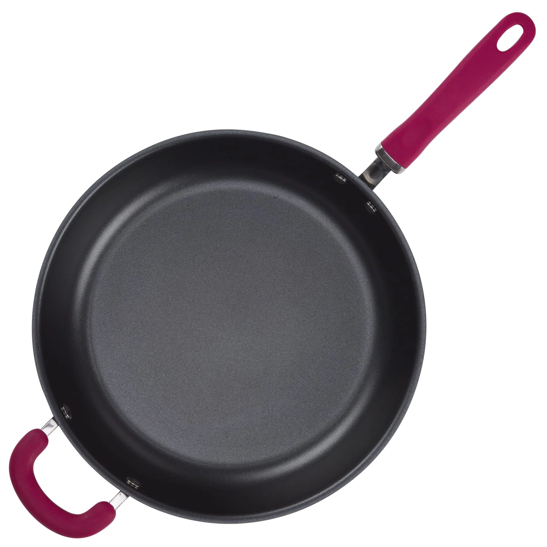 12.5-Inch Anodized Nonstick Induction Deep Frying Pan with Helper Handle - Image 3