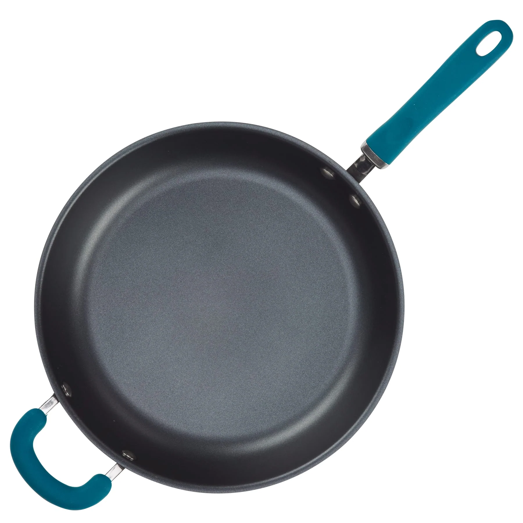 12.5-Inch Anodized Nonstick Induction Deep Frying Pan with Helper Handle - Image 5