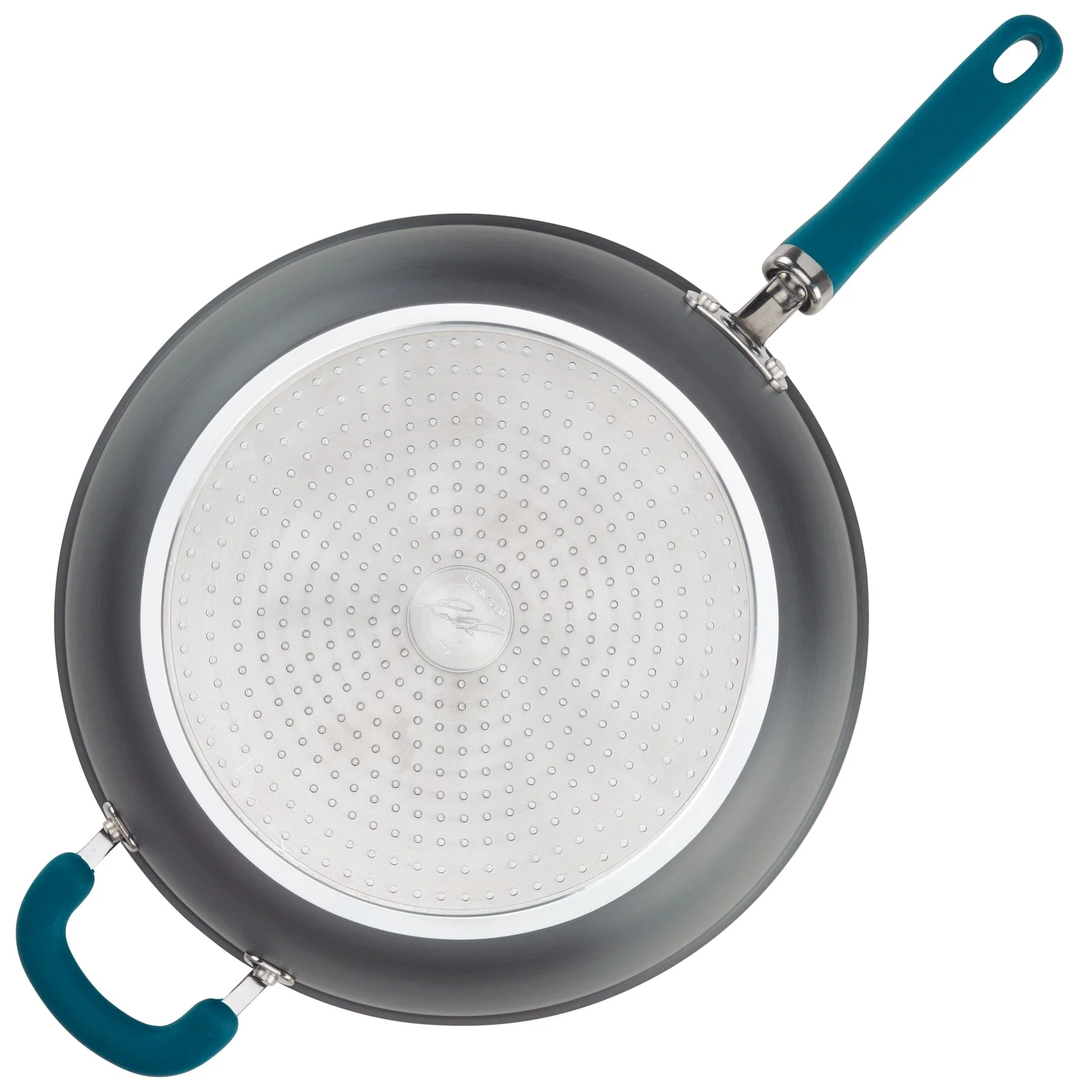 12.5-Inch Anodized Nonstick Induction Deep Frying Pan with Helper Handle - Image 6