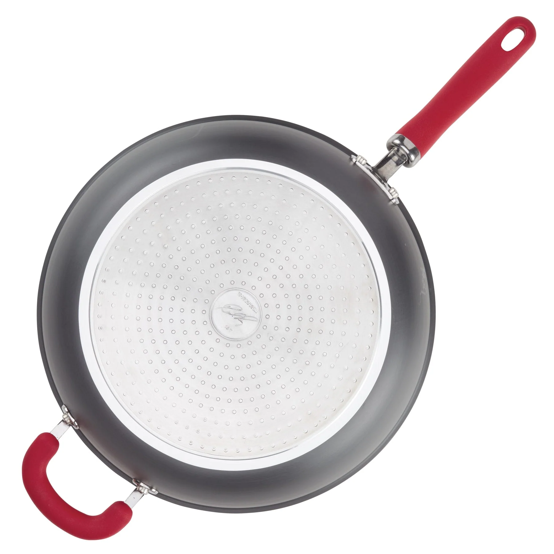 12.5-Inch Anodized Nonstick Induction Deep Frying Pan with Helper Handle - Image 7