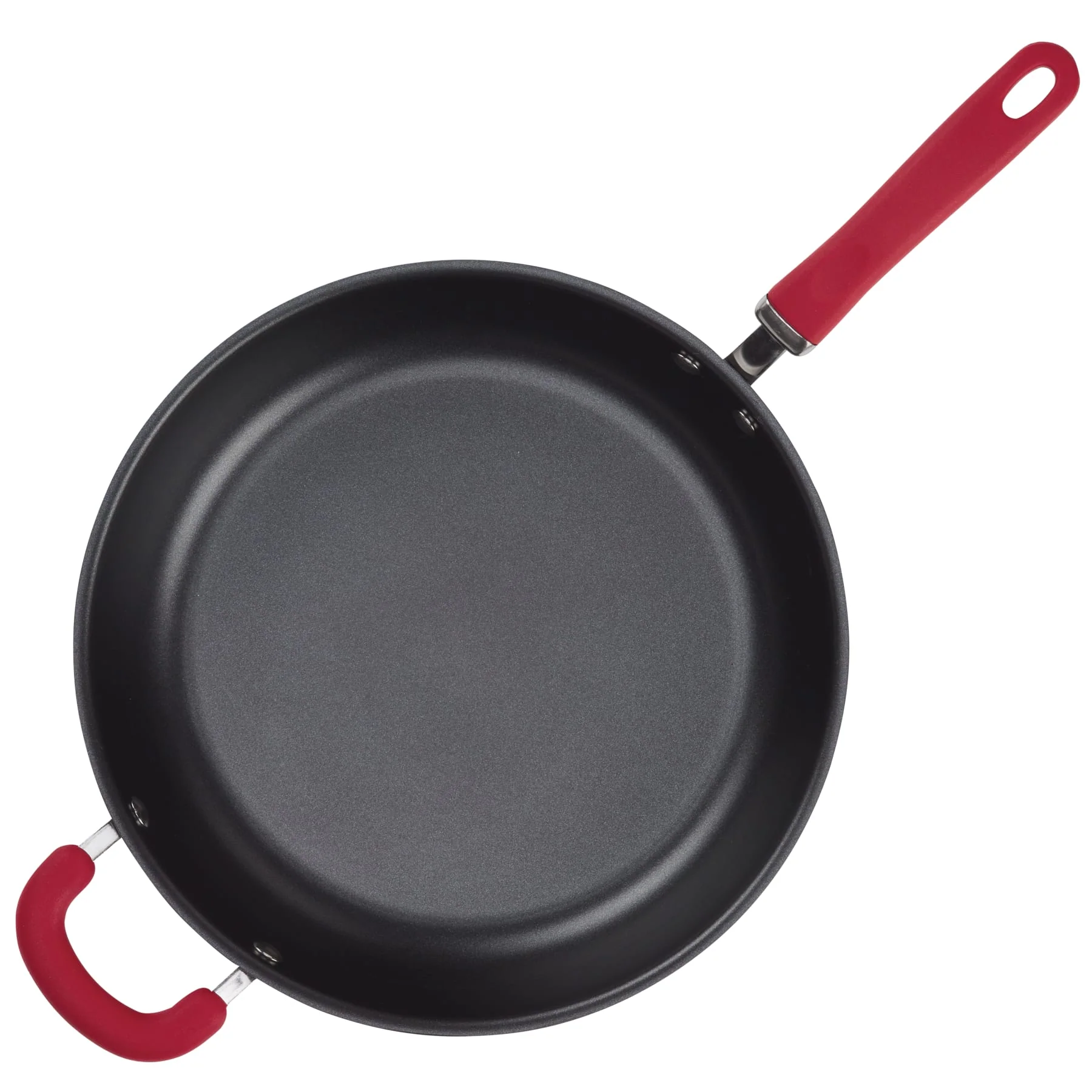 12.5-Inch Anodized Nonstick Induction Deep Frying Pan with Helper Handle - Image 8