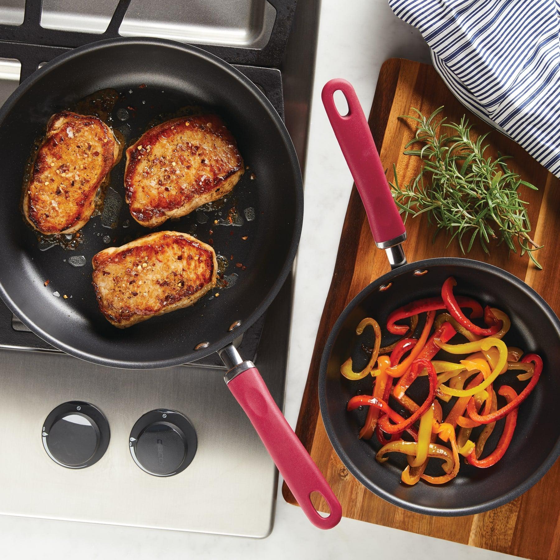 9.5-Inch and 11.75-Inch Hard Anodized Nonstick Induction Frying Pan Set - Image 3