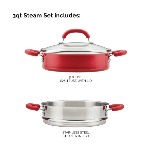 3-Quart Nonstick Induction Steamer Set - Image 3