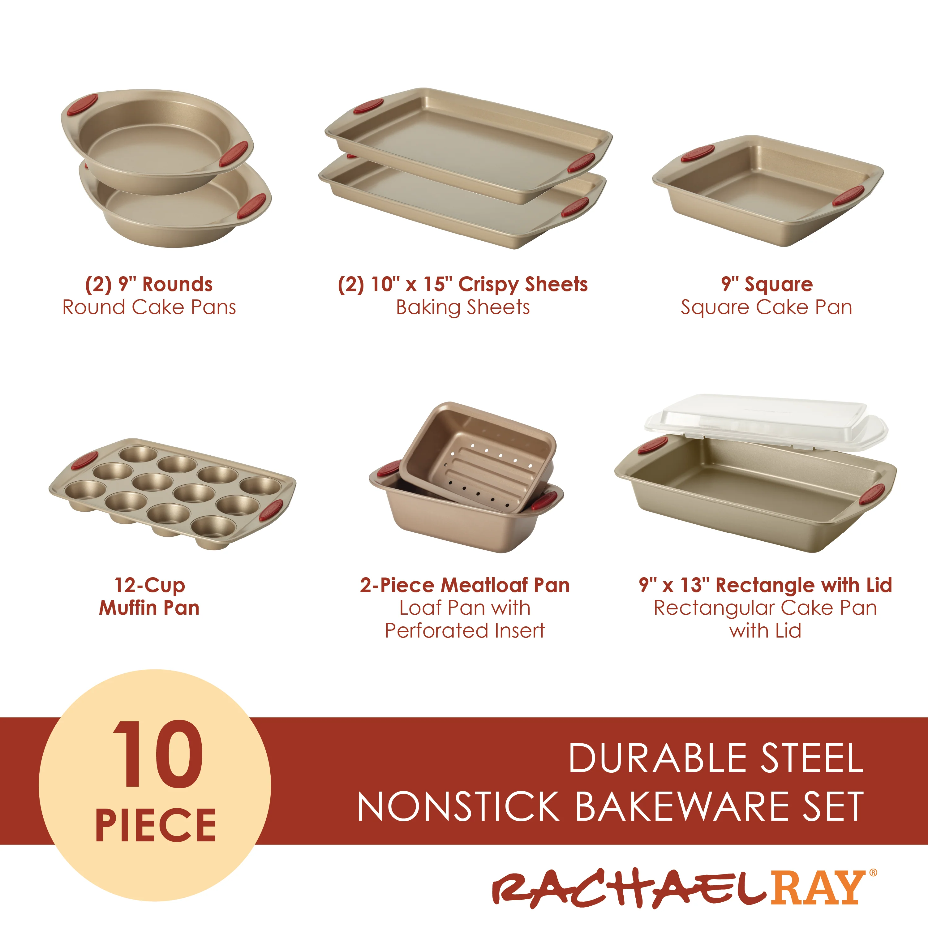 10-Piece Nonstick Bakeware Set - Image 7