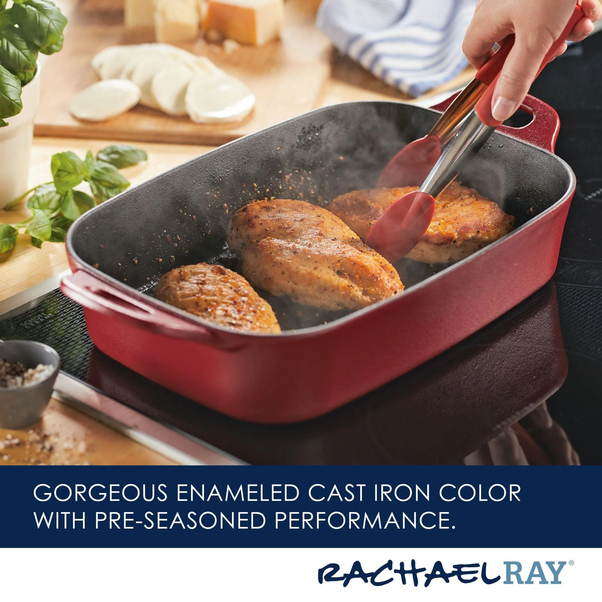 9-Inch x 13-Inch NITRO Cast Iron Roasting Pan - Image 15