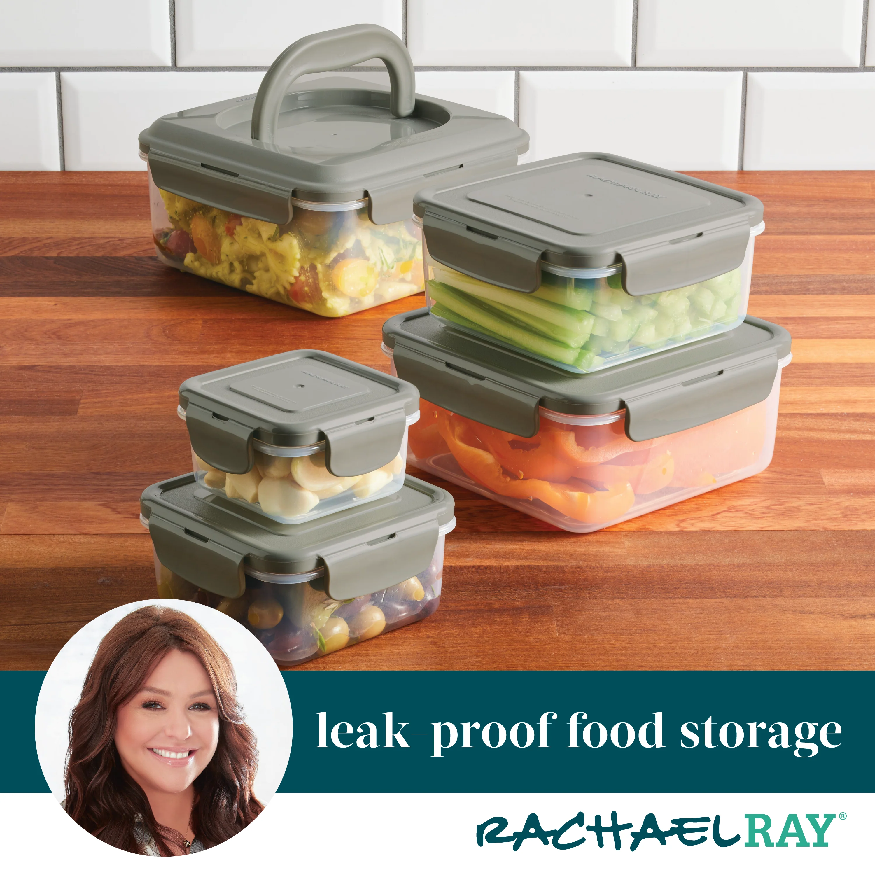 10-Piece Square Nestable Food Storage Containers - Image 11