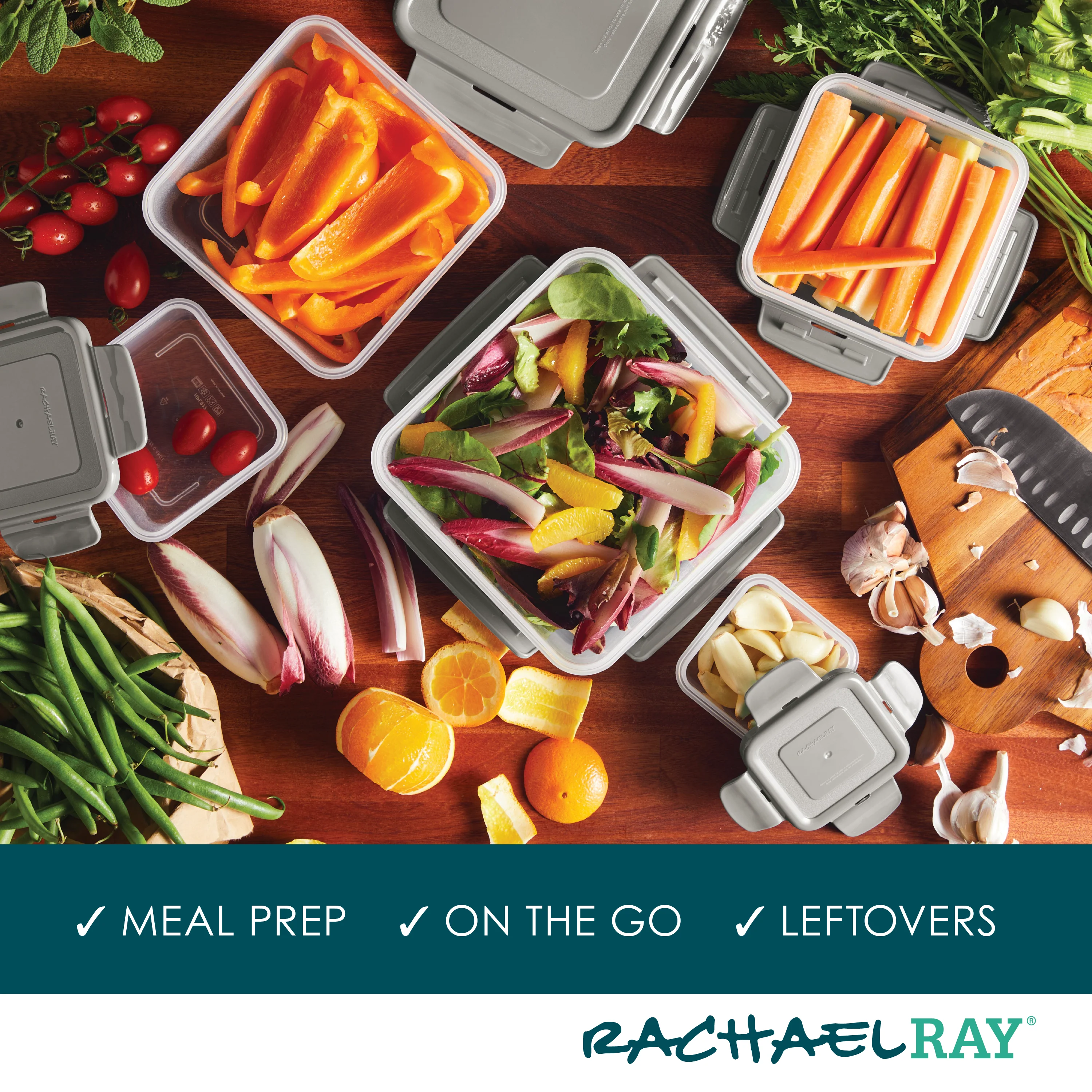 10-Piece Square Nestable Food Storage Containers - Image 12